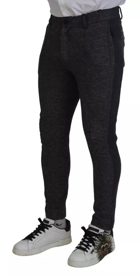 Dolce &amp; Gabbana Gray Chevron Viscose Skinny Pants by Dolce &amp; Gabbana outlet now on sale