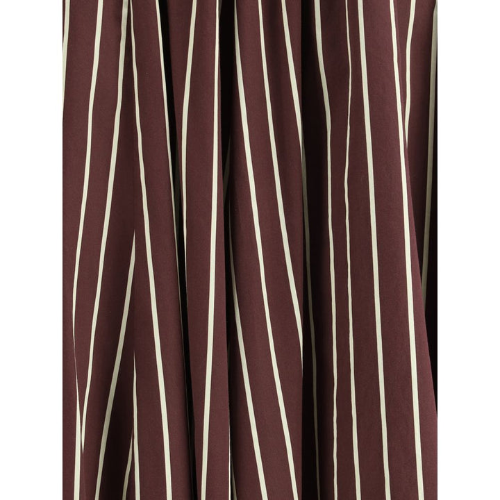 Forte_Forte Striped satin Long Skirt