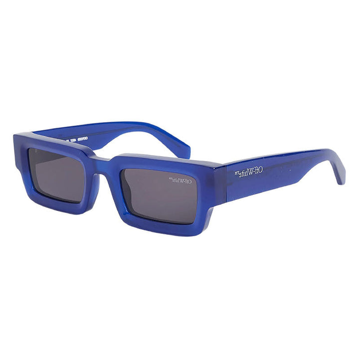 Off-White Sunglasses Rectangle Full Rim, Blue Frame and Dark Grey Lens OERI089LECCE4607