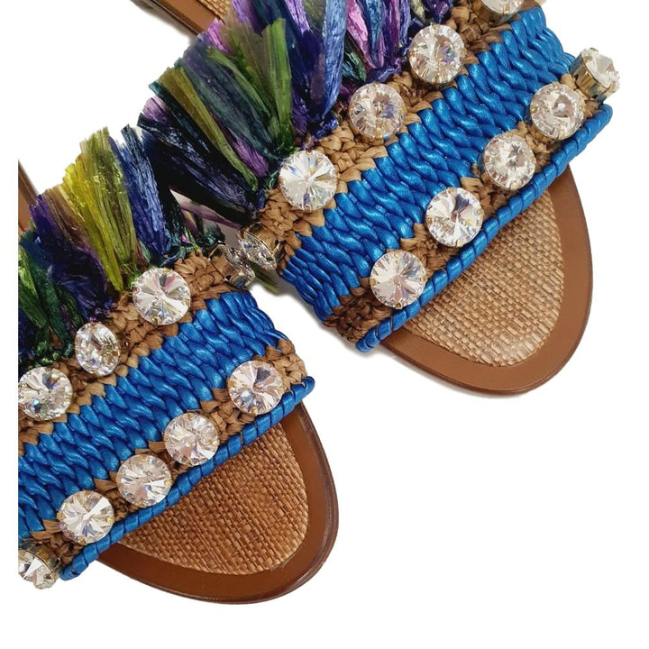 Dolce & Gabbana Multicolor Leather Di Lambskin Sandal