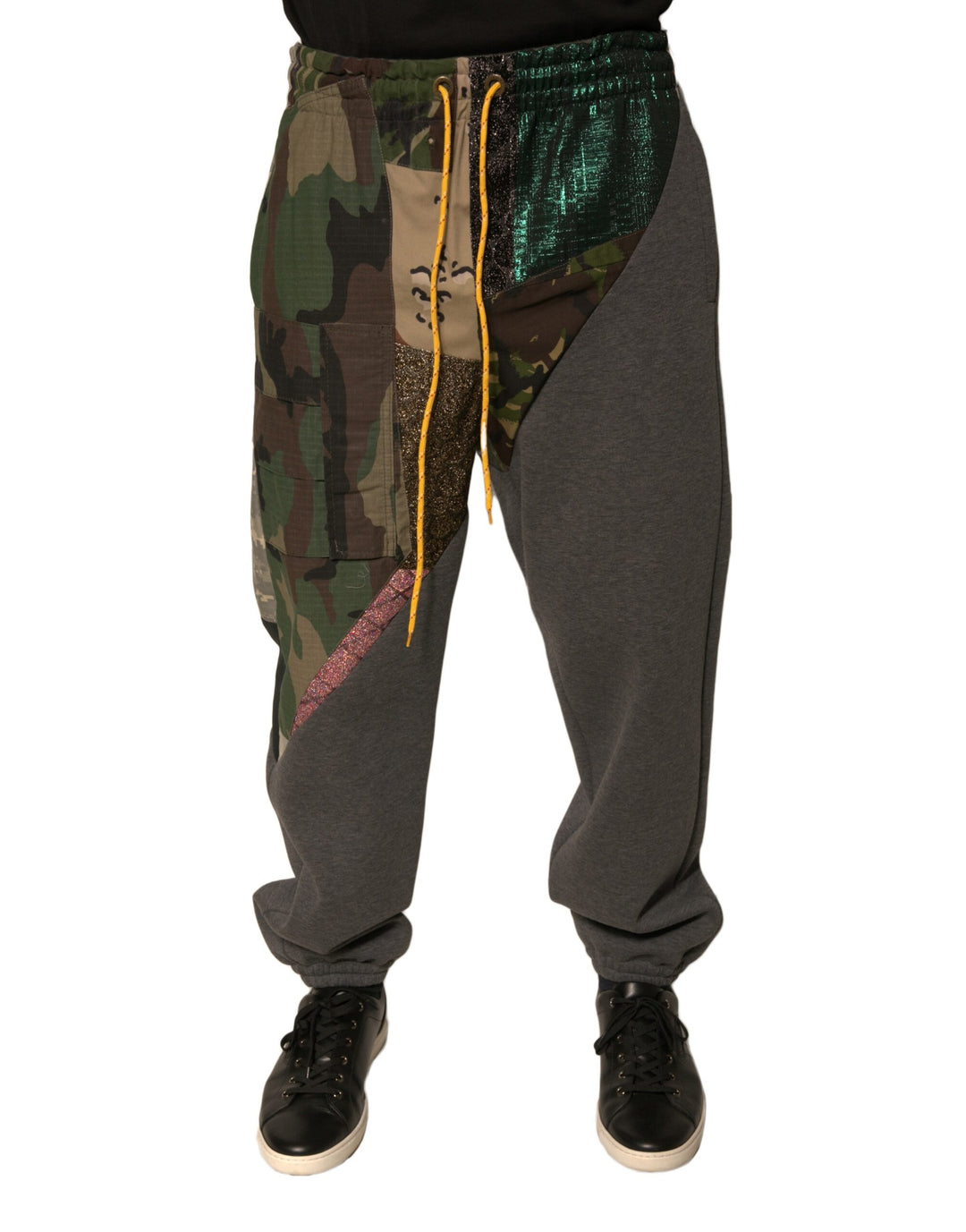Dolce &amp; Gabbana Sample Sale Dolce &amp; Gabbana Multicolor Patchwork Cotton Jogger Sweatpants Pants - | Designer outlet