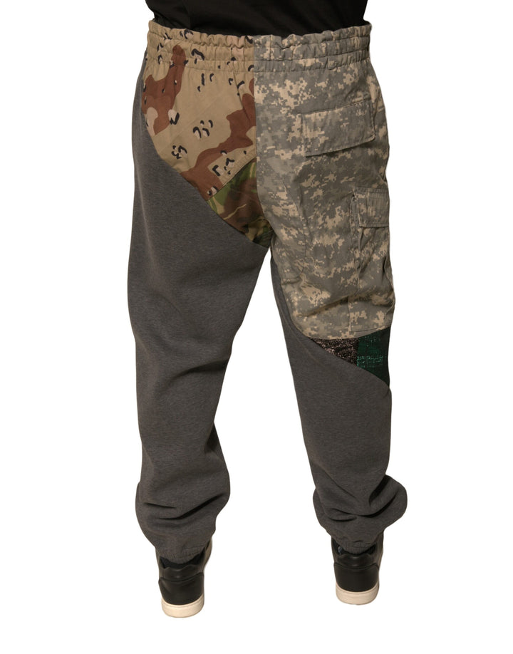 Dolce &amp; Gabbana Sample Sale Dolce &amp; Gabbana Multicolor Patchwork Cotton Jogger Sweatpants Pants - | Designer outlet