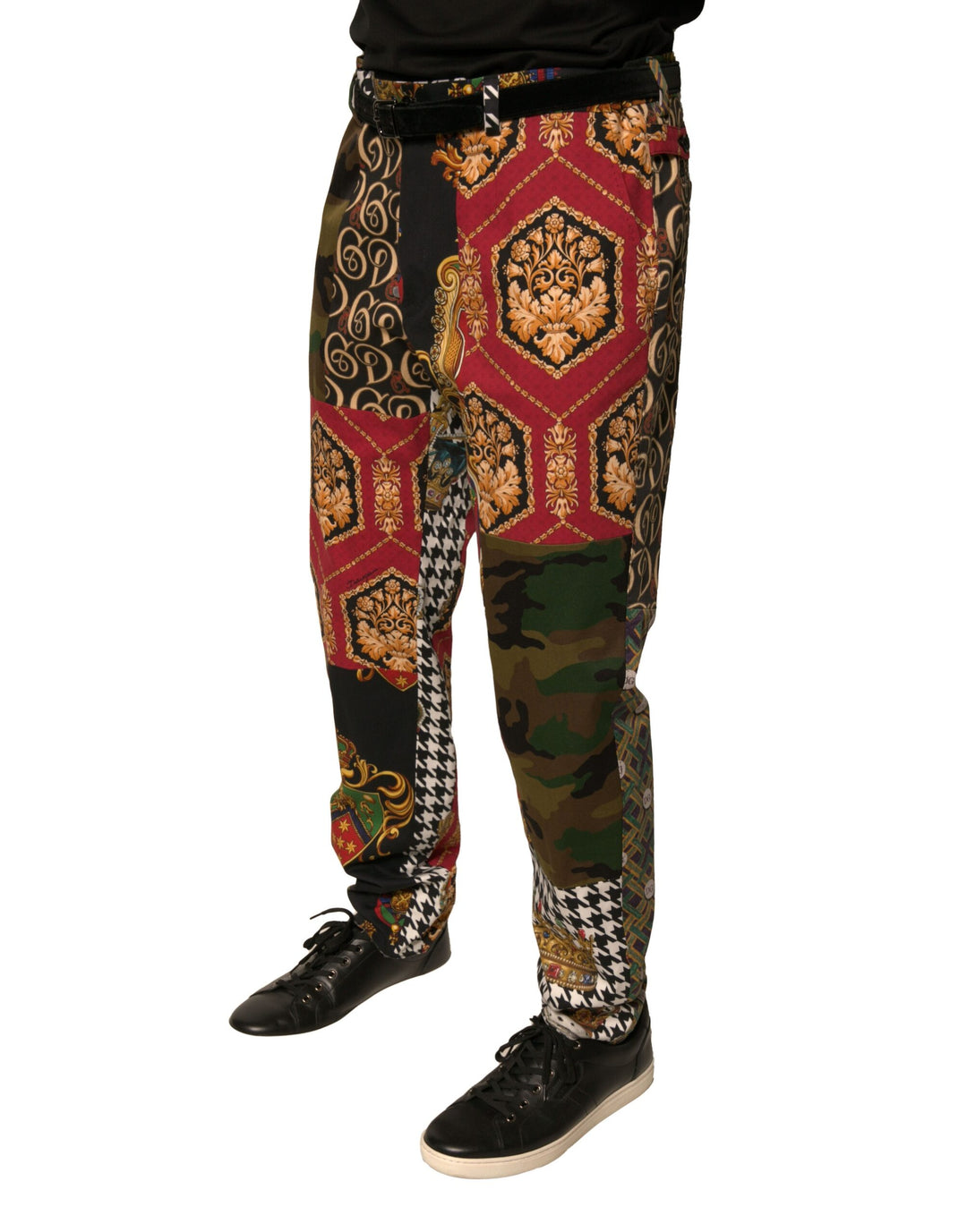 Dolce &amp; Gabbana Sample Sale Dolce &amp; Gabbana Multicolor Patchwork Men Dress Pants - | Designer outlet
