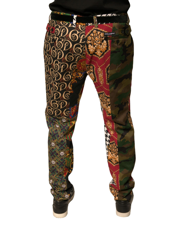 Dolce &amp; Gabbana Sample Sale Dolce &amp; Gabbana Multicolor Patchwork Men Dress Pants - | Designer outlet