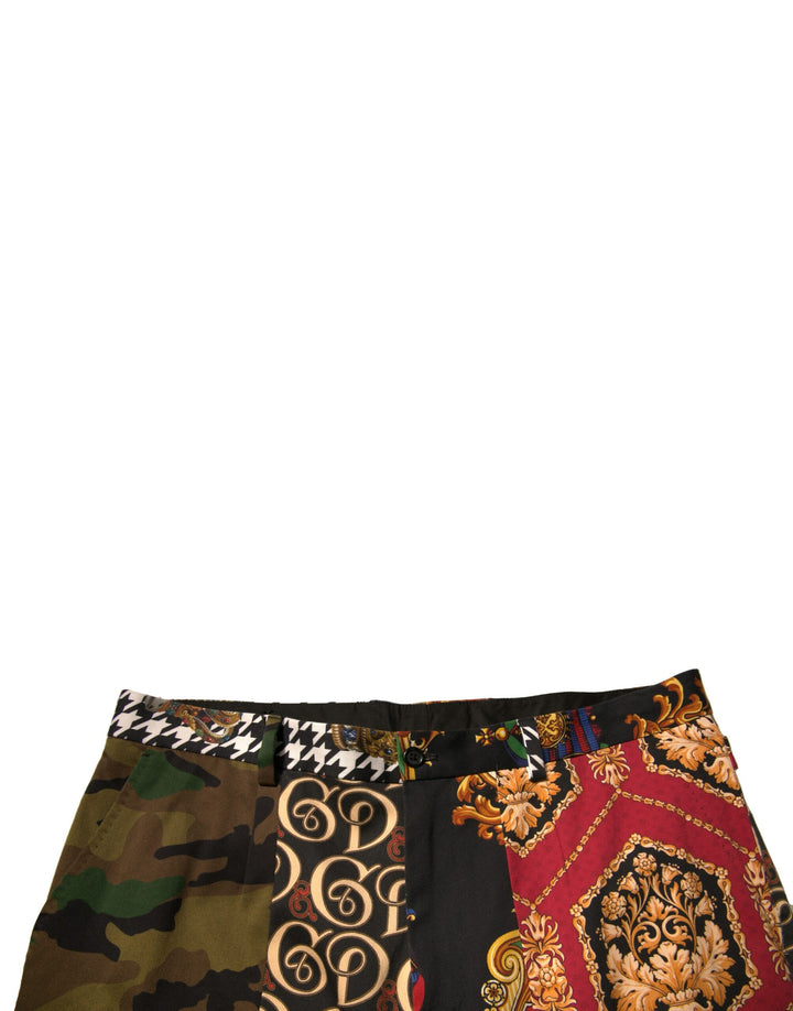 Dolce &amp; Gabbana Sample Sale Dolce &amp; Gabbana Multicolor Patchwork Men Dress Pants - | Designer outlet