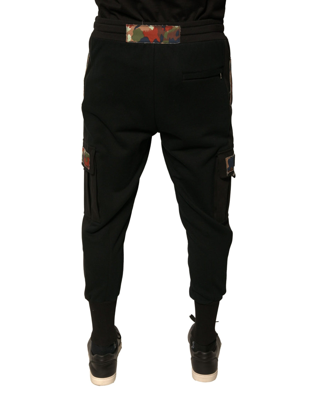 Dolce &amp; Gabbana Sample Sale Dolce &amp; Gabbana Black Cotton Jogger Cargo Sweatpants Pants - | Designer outlet