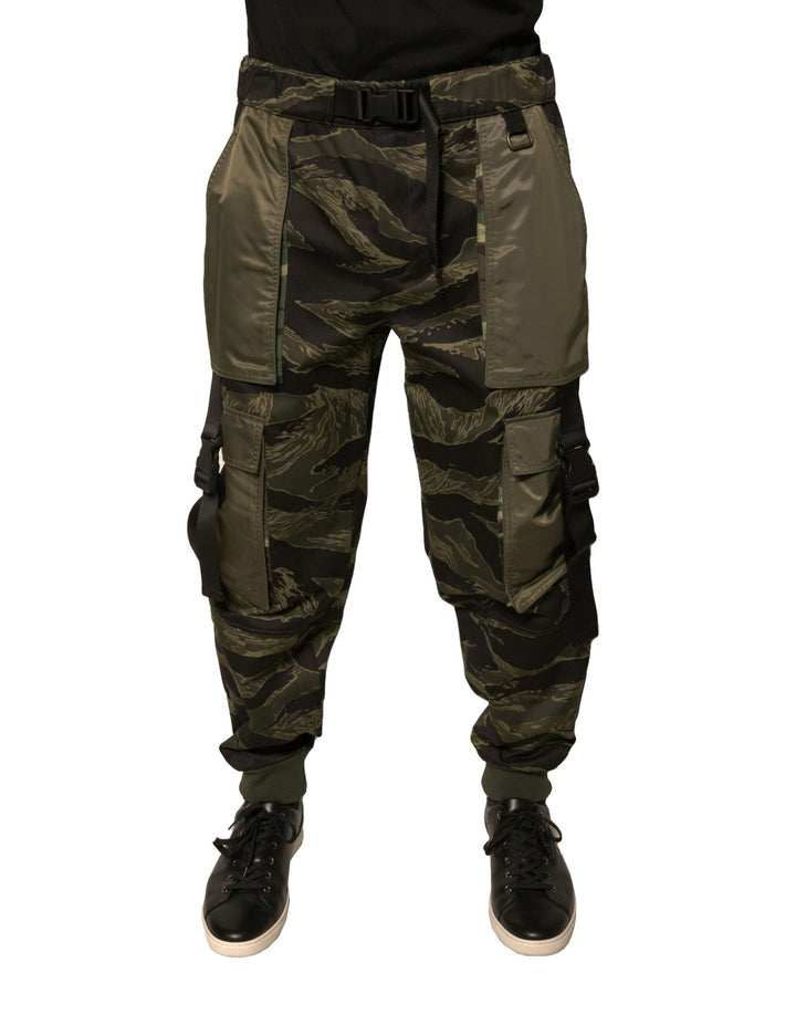 Dolce &amp; Gabbana Sample Sale Dolce &amp; Gabbana Green Cotton Jogger Cargo Pants - | Designer outlet