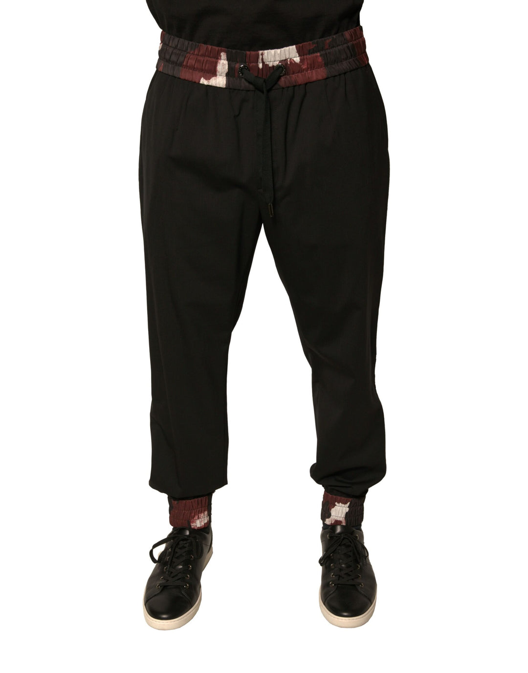 Dolce &amp; Gabbana Sample Sale Dolce &amp; Gabbana Black Camouflage Wool Jogger Sweatpants Pants - | Designer outlet