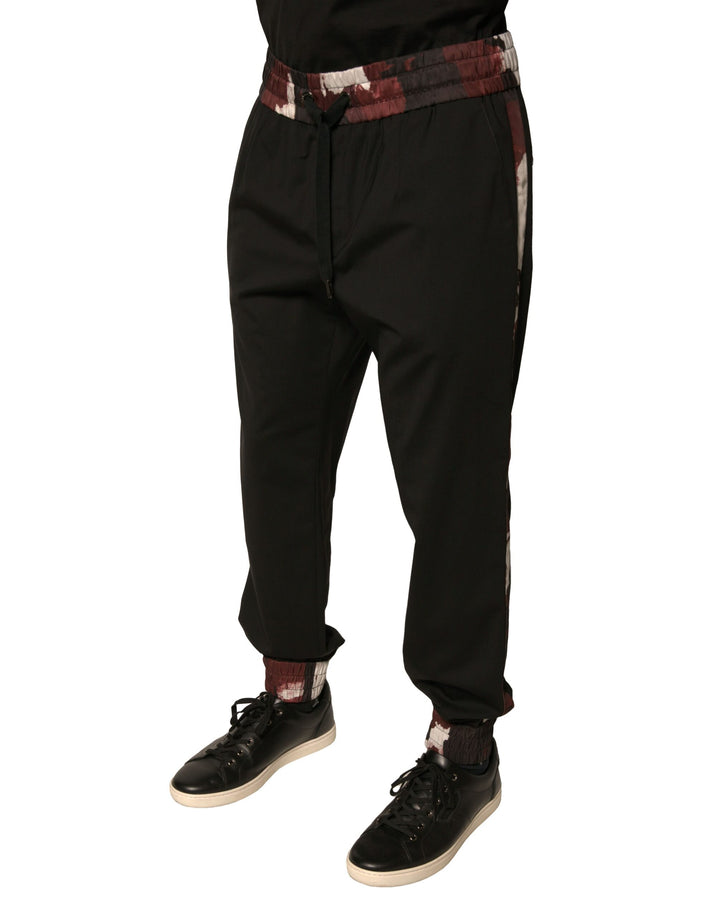 Dolce &amp; Gabbana Sample Sale Dolce &amp; Gabbana Black Camouflage Wool Jogger Sweatpants Pants - | Designer outlet