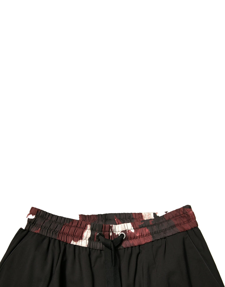 Dolce &amp; Gabbana Sample Sale Dolce &amp; Gabbana Black Camouflage Wool Jogger Sweatpants Pants - | Designer outlet
