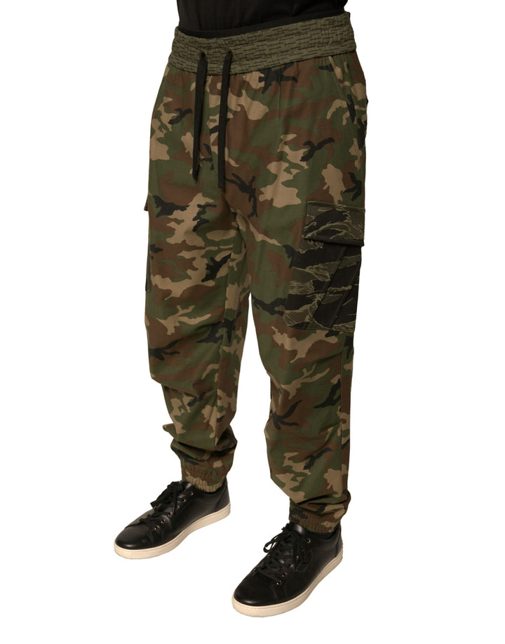 Dolce &amp; Gabbana Sample Sale Dolce &amp; Gabbana Multicolor Camouflage Cargo Sweatpants Pants - | Designer outlet