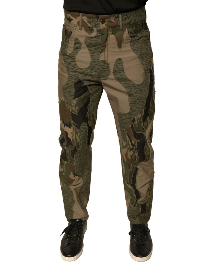 Dolce &amp; Gabbana Sample Sale Dolce &amp; Gabbana Multicolor Camouflage Cotton Pants - | Designer outlet