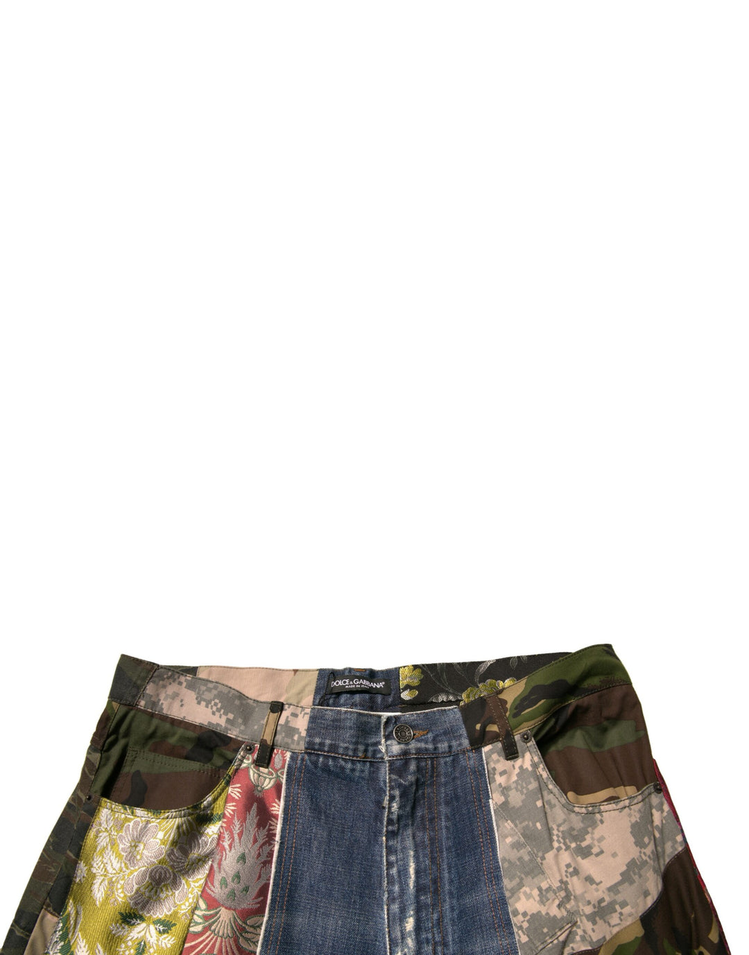 Dolce &amp; Gabbana Sample Sale Dolce &amp; Gabbana Blue Patchwork Cotton Straight Denim Jeans - | Designer outlet