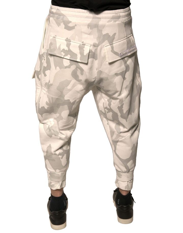 Dolce &amp; Gabbana Sample Sale Dolce &amp; Gabbana White Camouflage Cargo Jogger Pants - | Designer outlet