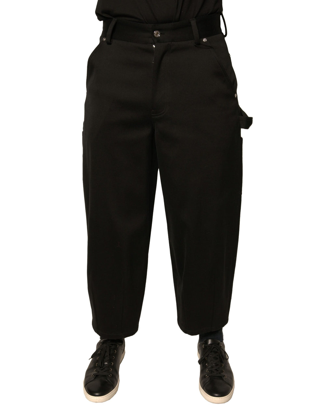 Dolce &amp; Gabbana Sample Sale Dolce &amp; Gabbana Black Cotton Mid Waist Cropped Pants - | Designer outlet