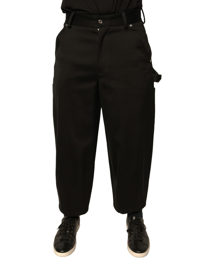 Dolce &amp; Gabbana Sample Sale Dolce &amp; Gabbana Black Cotton Mid Waist Cropped Pants - | Designer outlet
