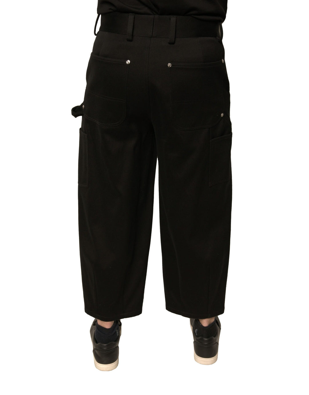 Dolce &amp; Gabbana Sample Sale Dolce &amp; Gabbana Black Cotton Mid Waist Cropped Pants - | Designer outlet