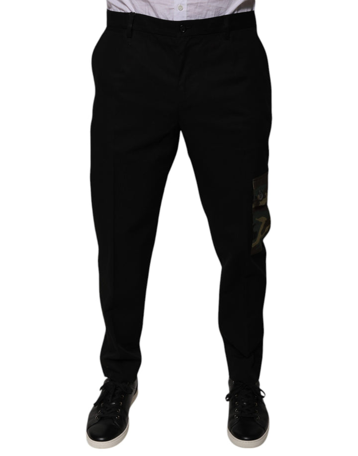 Dolce &amp; Gabbana Sample Sale Dolce &amp; Gabbana Black Cotton Men Cargo Casual Pants - | Designer outlet