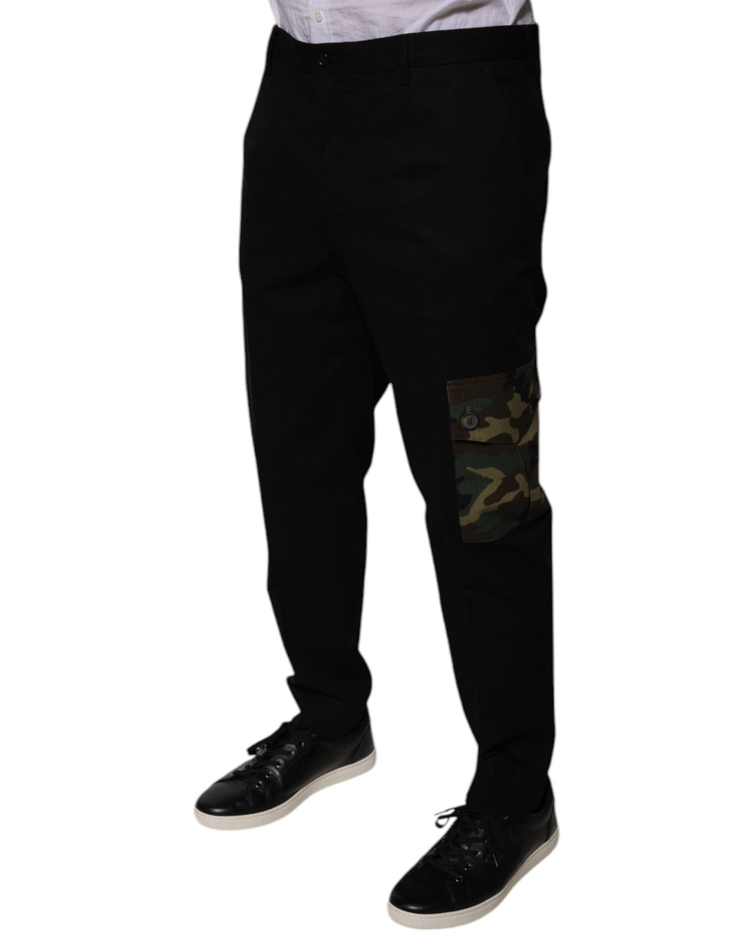 Dolce &amp; Gabbana Sample Sale Dolce &amp; Gabbana Black Cotton Men Cargo Casual Pants - | Designer outlet