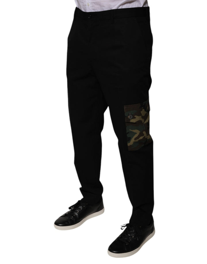 Dolce &amp; Gabbana Sample Sale Dolce &amp; Gabbana Black Cotton Men Cargo Casual Pants - | Designer outlet