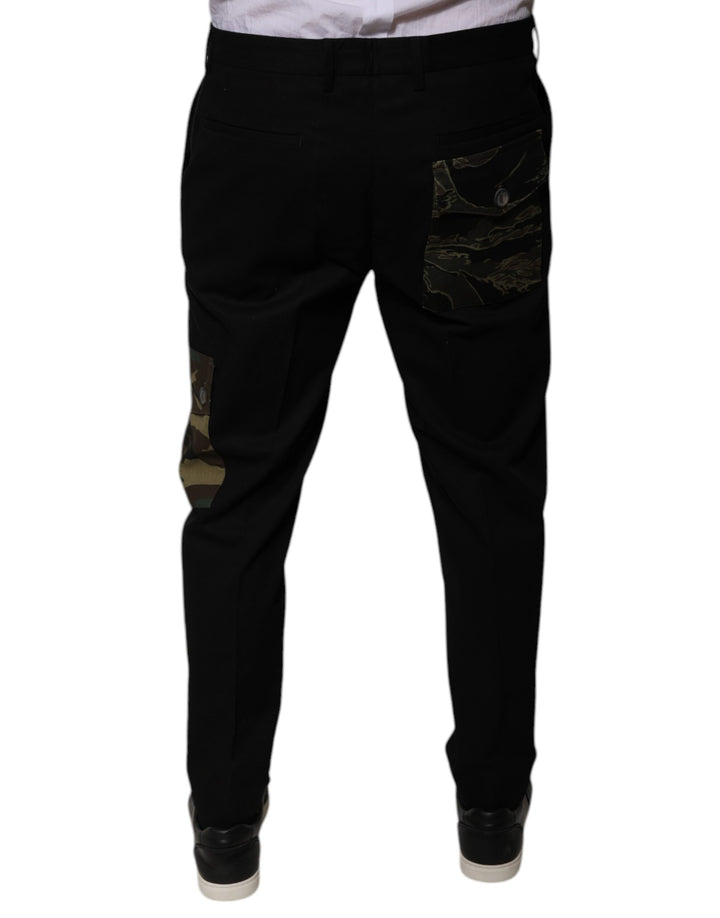 Dolce &amp; Gabbana Sample Sale Dolce &amp; Gabbana Black Cotton Men Cargo Casual Pants - | Designer outlet