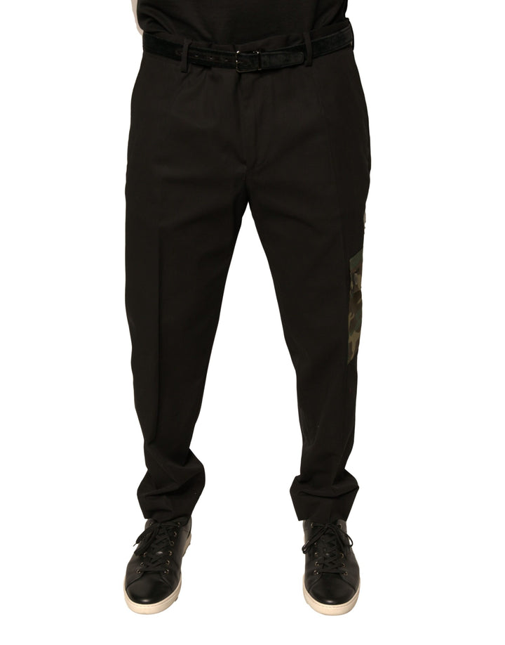 Dolce &amp; Gabbana Sample Sale Dolce &amp; Gabbana Black Cotton Men Cargo Casual Pants - | Designer outlet
