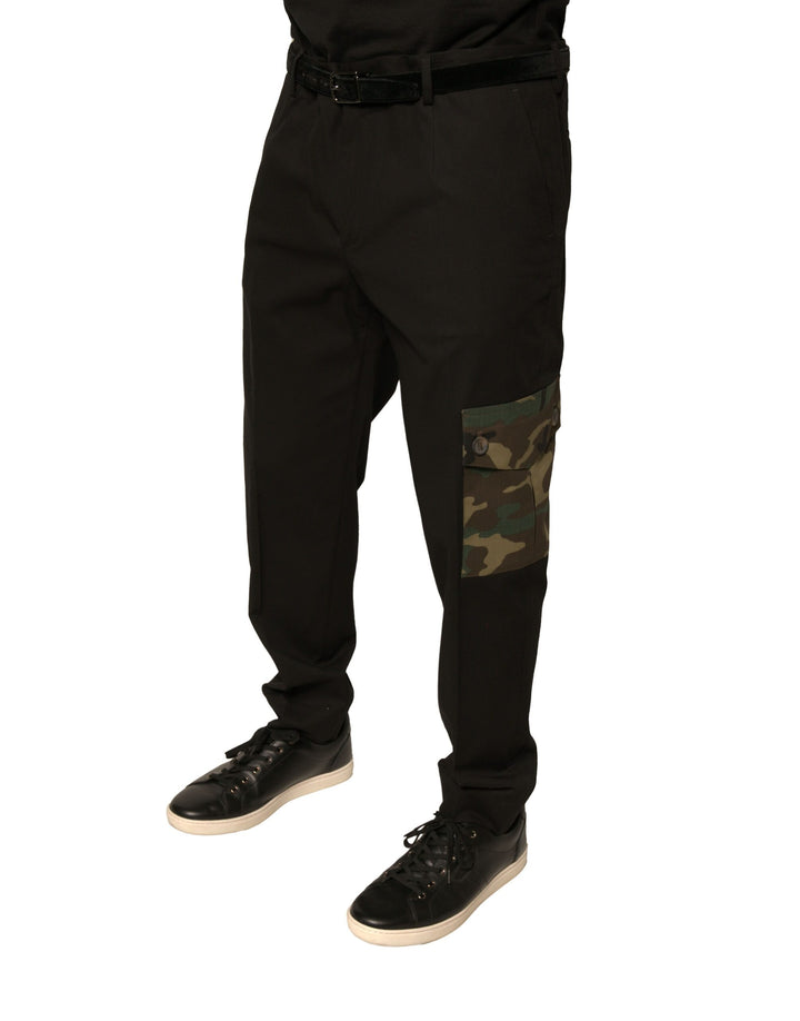 Dolce &amp; Gabbana Sample Sale Dolce &amp; Gabbana Black Cotton Men Cargo Casual Pants - | Designer outlet