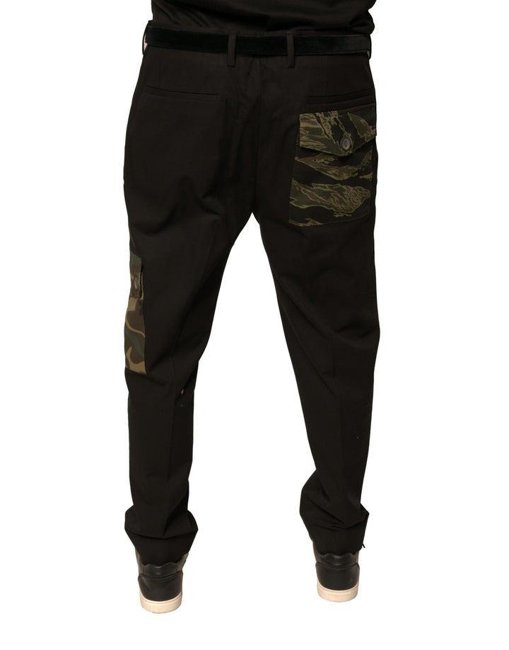 Dolce &amp; Gabbana Sample Sale Dolce &amp; Gabbana Black Cotton Men Cargo Casual Pants - | Designer outlet