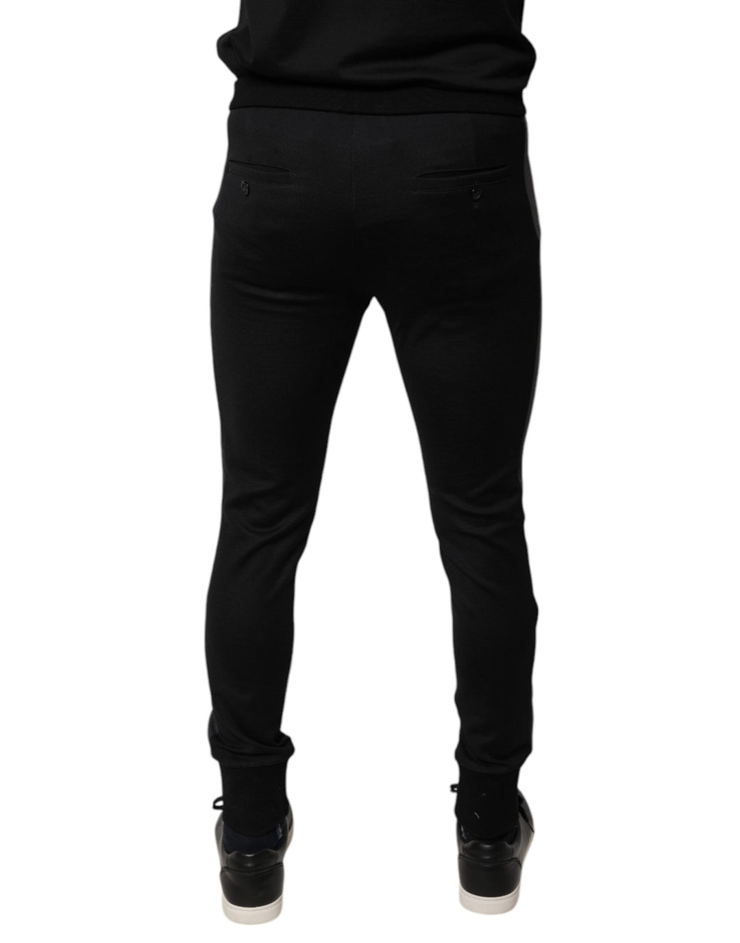 Dolce &amp; Gabbana Sample Sale Dolce &amp; Gabbana Black Horseshoe Embellished Wool Slim Fit Pants - | Designer outlet