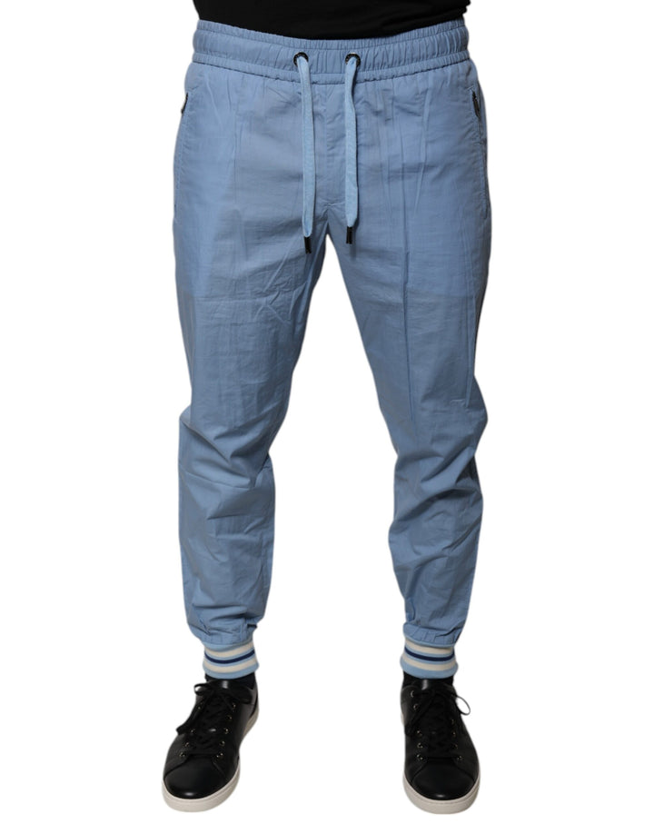 Dolce &amp; Gabbana Blue Cotton Jogger Sweatpants Pants by Dolce &amp; Gabbana outlet now on sale