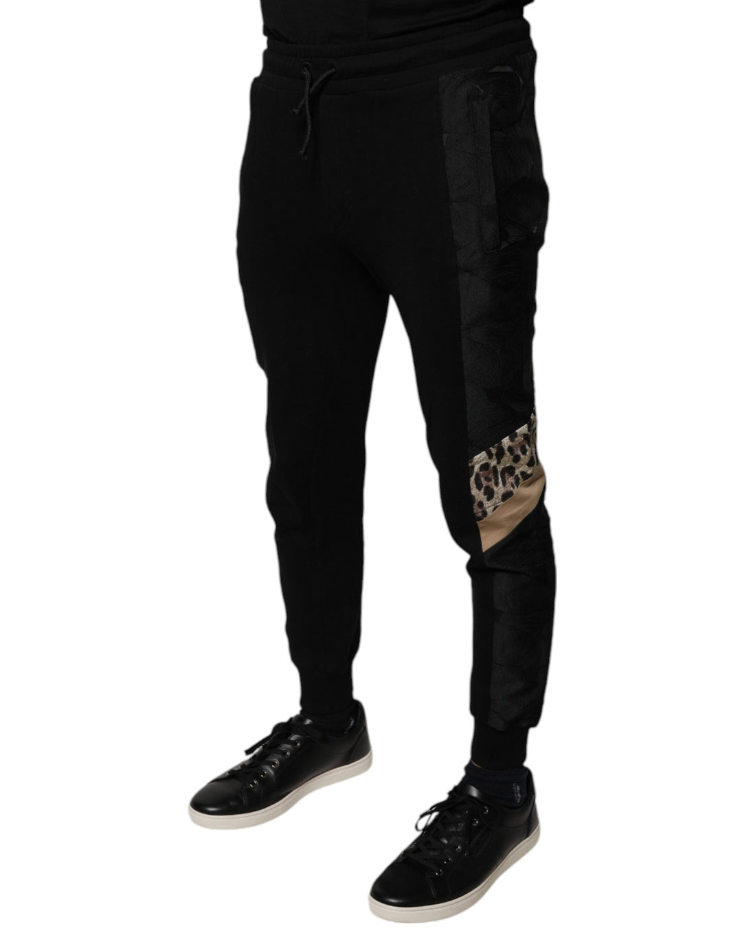 Dolce &amp; Gabbana Black Leopard Slim Fit Jogger Pants by Dolce &amp; Gabbana outlet now on sale