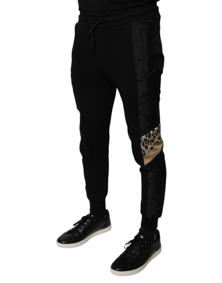 Dolce &amp; Gabbana Black Leopard Slim Fit Jogger Pants by Dolce &amp; Gabbana outlet now on sale