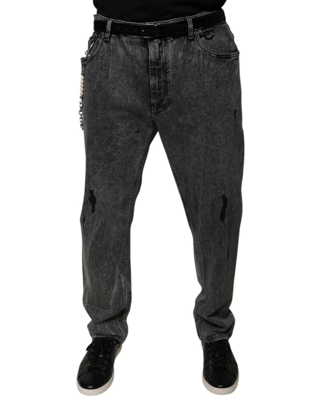 Dolce &amp; Gabbana Dark Gray Cotton Skinny Denim Jeans by Dolce &amp; Gabbana outlet now on sale