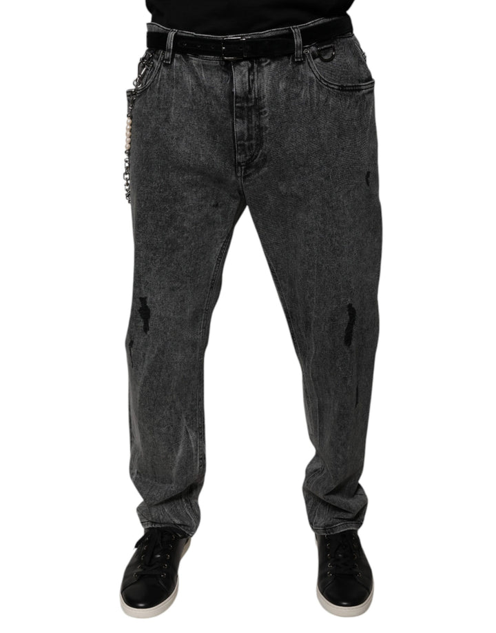 Dolce &amp; Gabbana Dark Gray Cotton Skinny Denim Jeans by Dolce &amp; Gabbana outlet now on sale