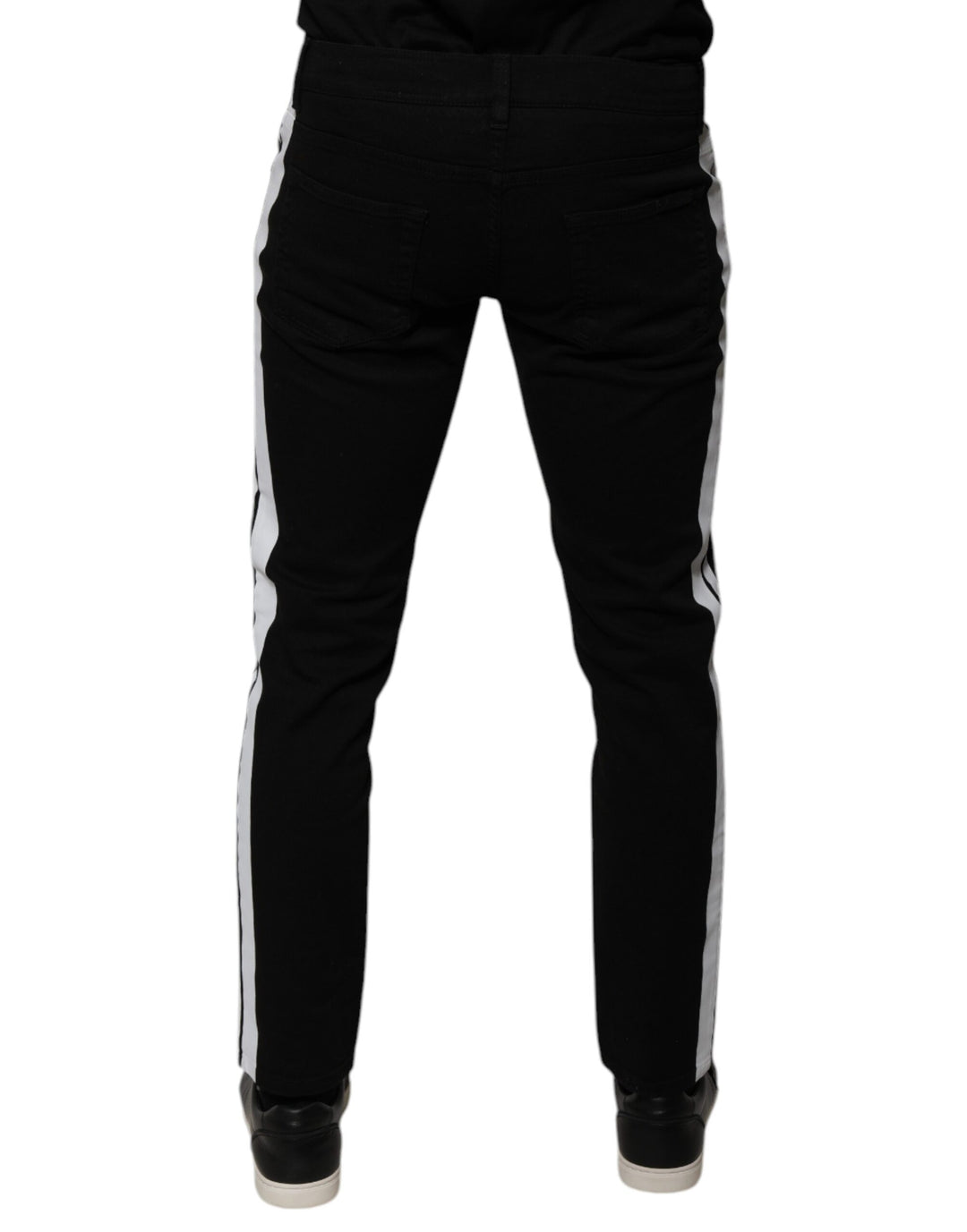 Dolce &amp; Gabbana Sample Sale Dolce &amp; Gabbana Black Crown White Lining Skinny Denim Jeans - | Designer outlet