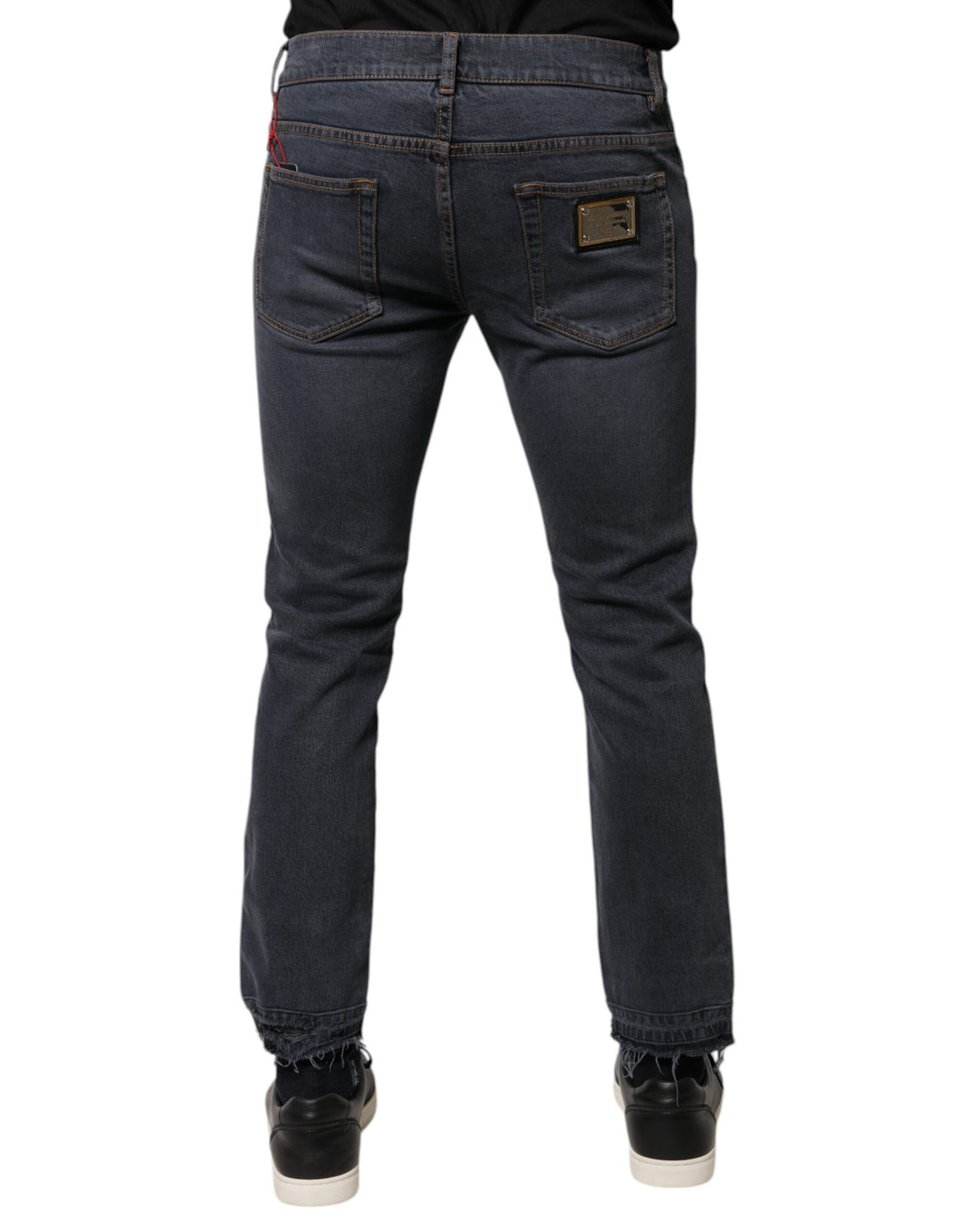 Dolce &amp; Gabbana Sample Sale Dolce &amp; Gabbana Dark Gray Cotton Skinny Denim Jeans - | Designer outlet