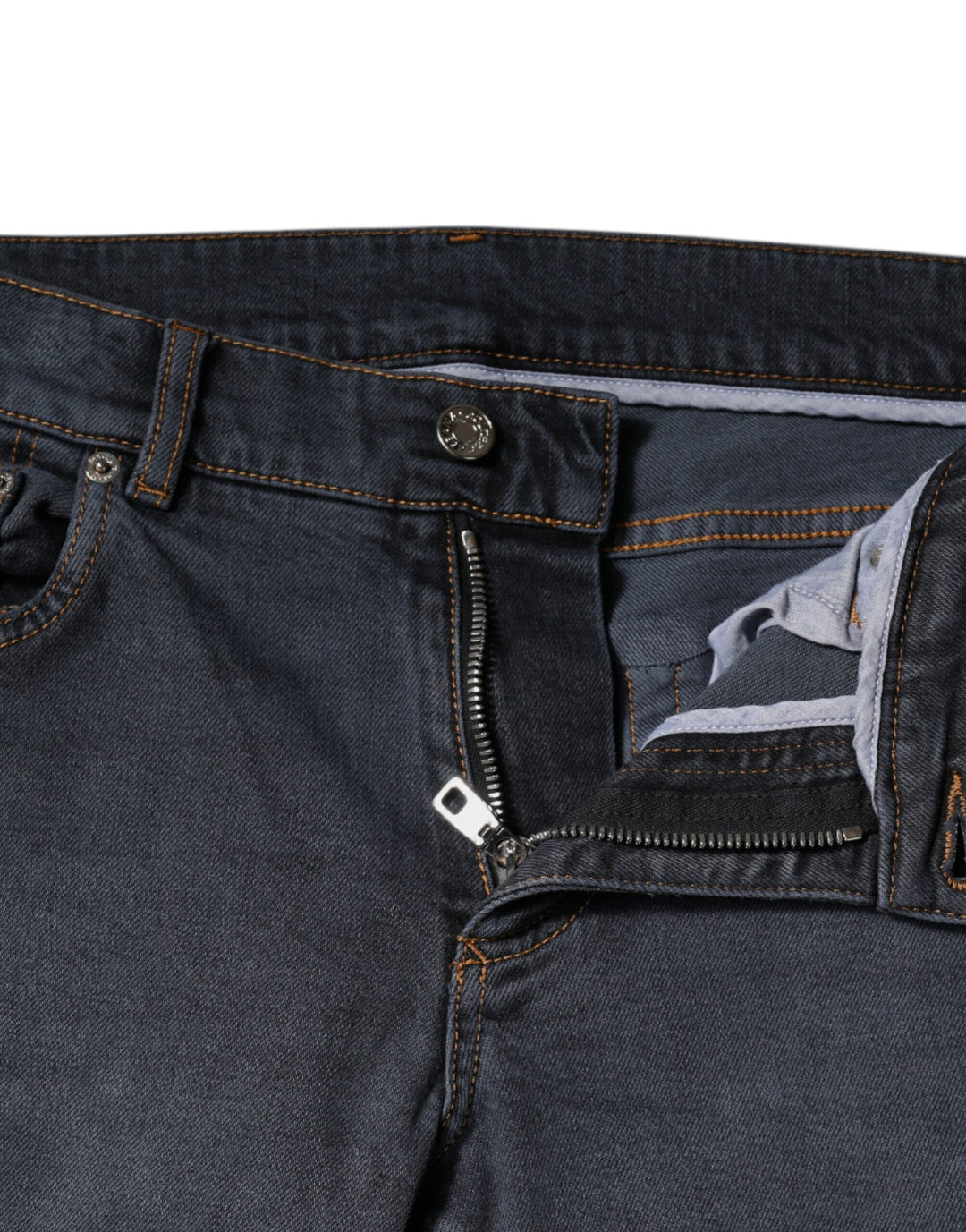 Dolce &amp; Gabbana Sample Sale Dolce &amp; Gabbana Dark Gray Cotton Skinny Denim Jeans - | Designer outlet