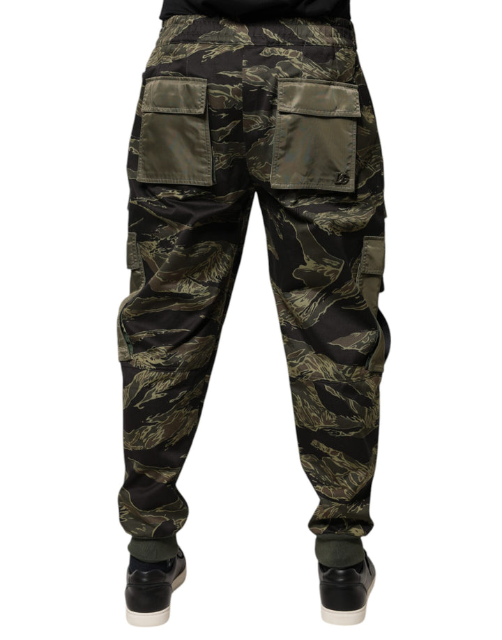 Dolce &amp; Gabbana Sample Sale Dolce &amp; Gabbana Green Cotton Jogger Cargo Pants - | Designer outlet