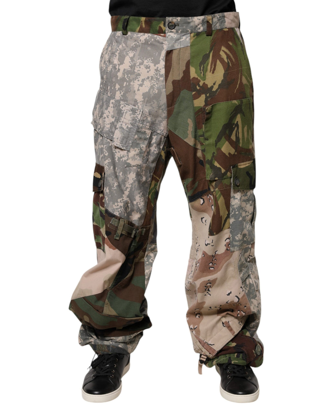 Dolce &amp; Gabbana Sample Sale Dolce &amp; Gabbana Multicolor Patchwork Camouflage Cargo Pants - | Designer outlet