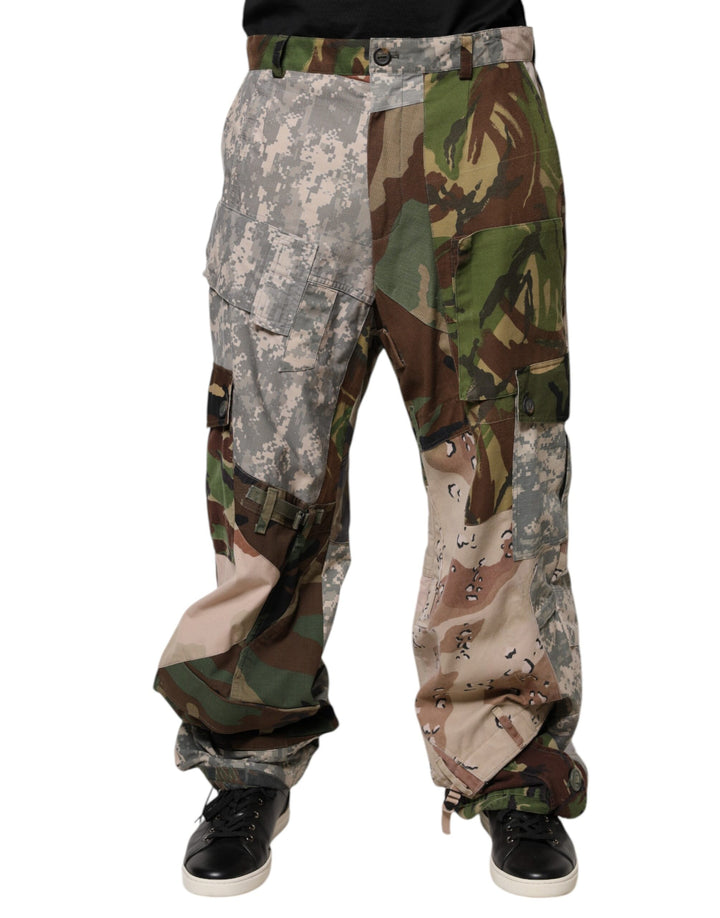 Dolce &amp; Gabbana Sample Sale Dolce &amp; Gabbana Multicolor Patchwork Camouflage Cargo Pants - | Designer outlet