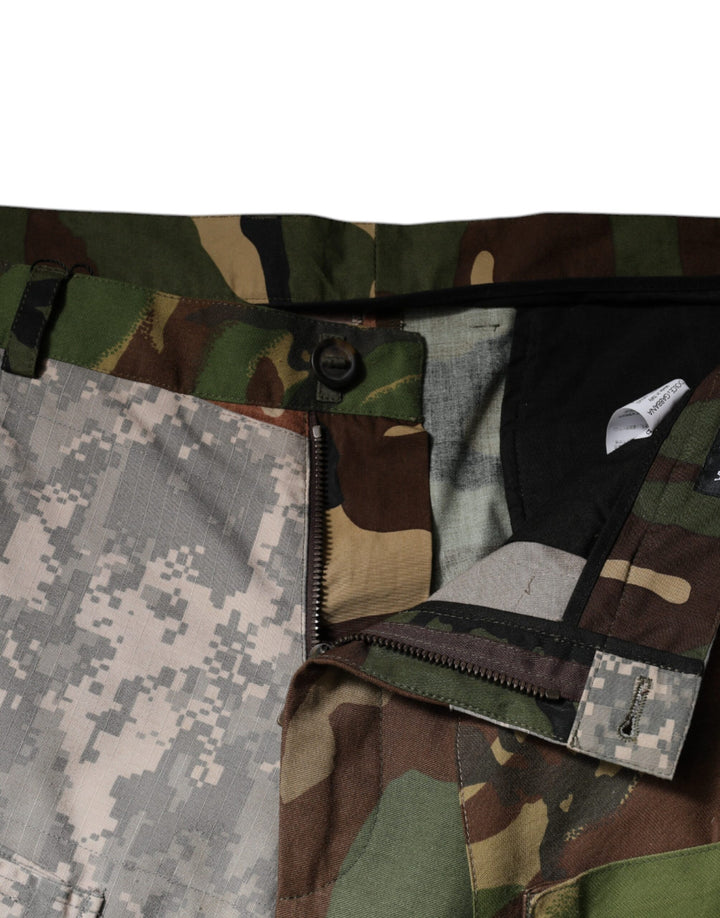 Dolce &amp; Gabbana Sample Sale Dolce &amp; Gabbana Multicolor Patchwork Camouflage Cargo Pants - | Designer outlet