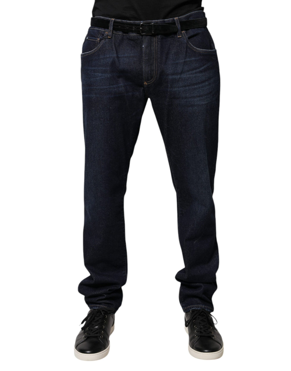 Dolce & Gabbana Dark Blue Cotton Skinny Denim Jeans by Dolce & Gabbana outlet now on sale