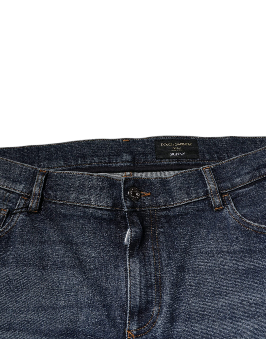 Dolce &amp; Gabbana Sample Sale Dolce &amp; Gabbana Dark Blue Cotton Logo Skinny Denim Jeans - | Designer outlet