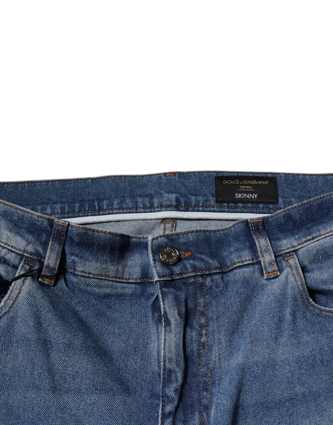 Dolce &amp; Gabbana Sample Sale Dolce &amp; Gabbana Light Blue Cotton Men Skinny Denim Jeans - | Designer outlet