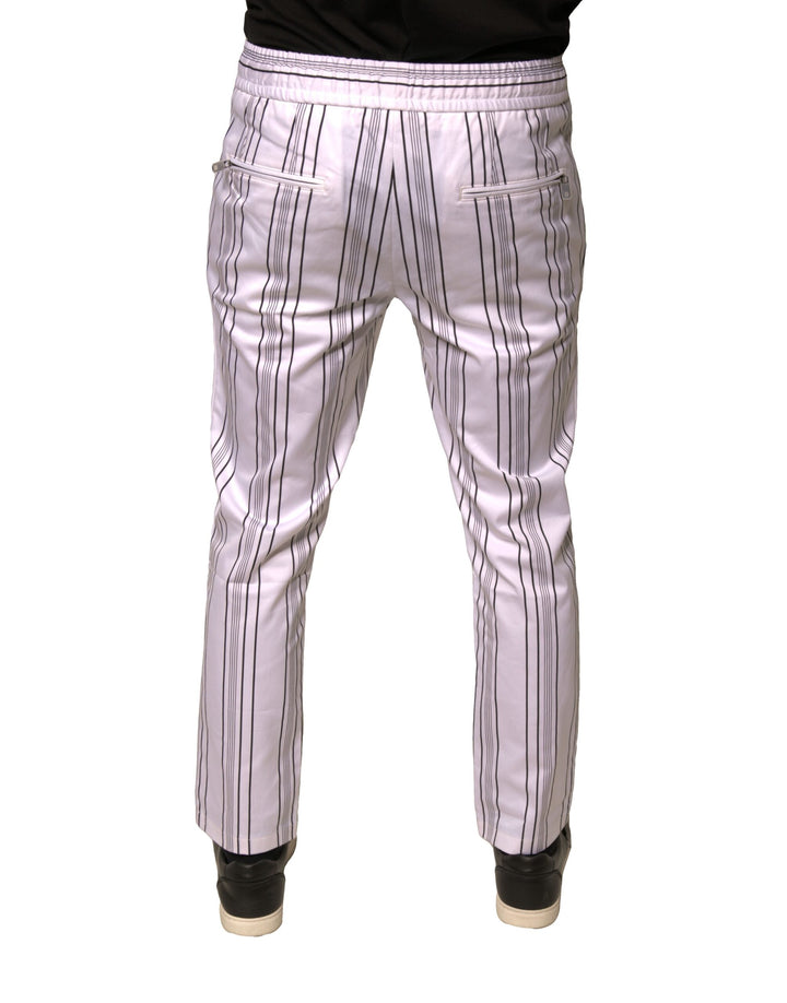 Dolce &amp; Gabbana Sample Sale Dolce &amp; Gabbana White Stripe Cotton Dress Skinny Pants - | Designer outlet
