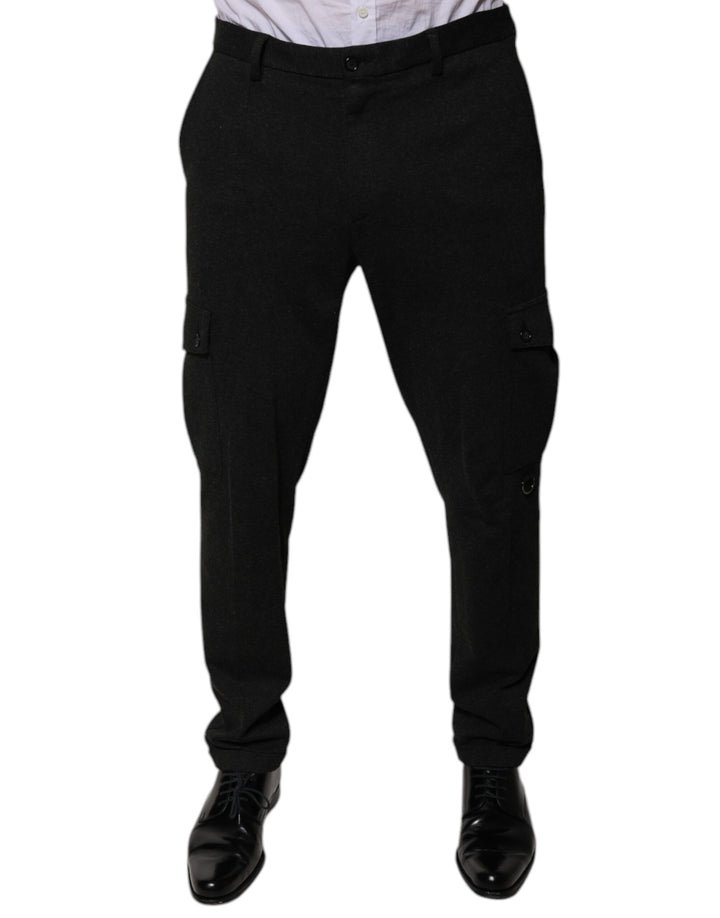 Dolce &amp; Gabbana Sample Sale Dolce &amp; Gabbana Black Viscose Cargo Men Casual Pants - | Designer outlet