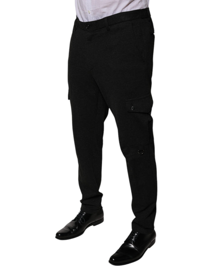 Dolce &amp; Gabbana Sample Sale Dolce &amp; Gabbana Black Viscose Cargo Men Casual Pants - | Designer outlet