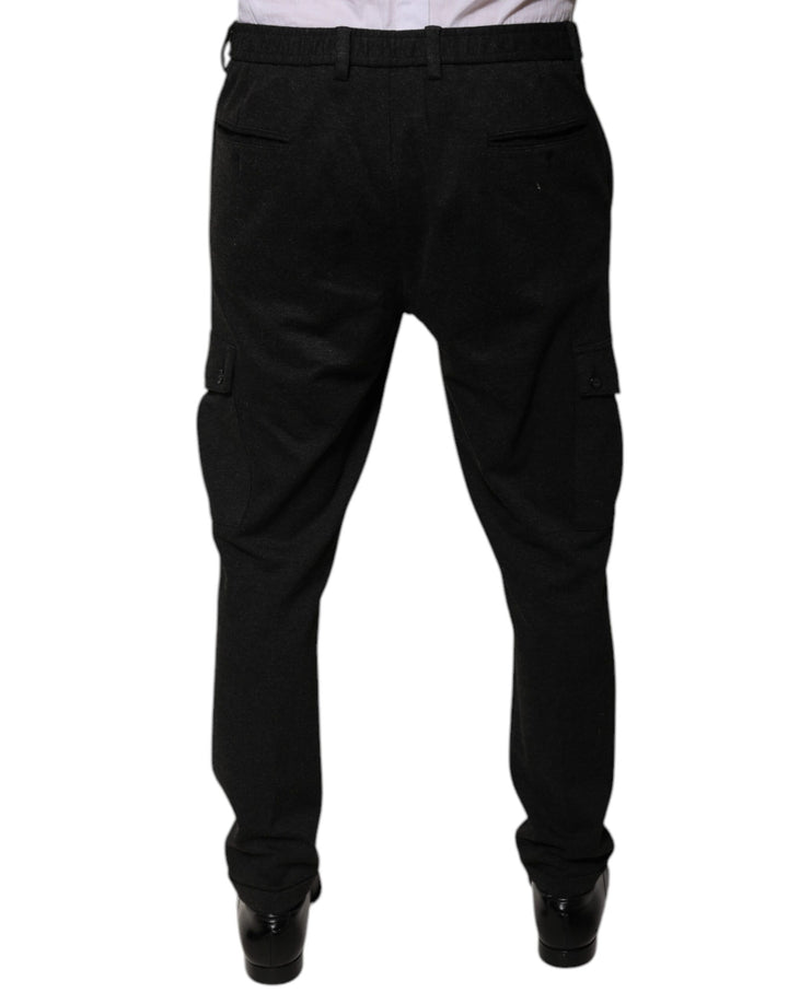 Dolce &amp; Gabbana Sample Sale Dolce &amp; Gabbana Black Viscose Cargo Men Casual Pants - | Designer outlet