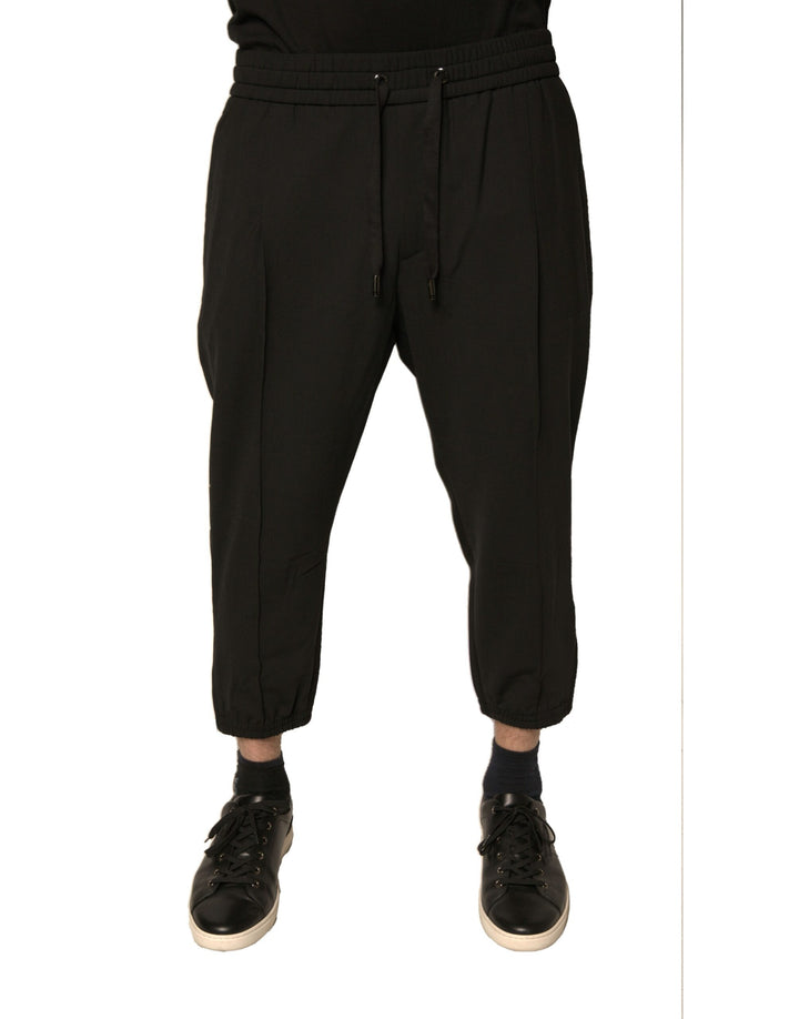 Dolce &amp; Gabbana Sample Sale Dolce &amp; Gabbana Black Wool Jogger Jogging Pants - | Designer outlet
