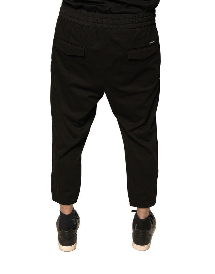Dolce &amp; Gabbana Sample Sale Dolce &amp; Gabbana Black Wool Jogger Jogging Pants - | Designer outlet